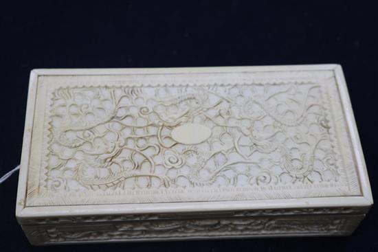 A Chinese ivory box